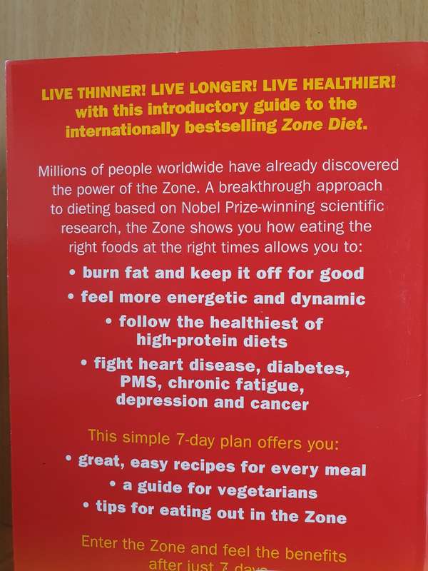 The 7-day Zone Diet Barry Sears, Ph.D. (Paperback)