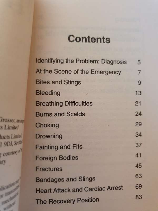 Geddes & Grosset - First Aid - Cardiac Arrest/Fracture/Haemorrhage/Shock/Bites and Stings
