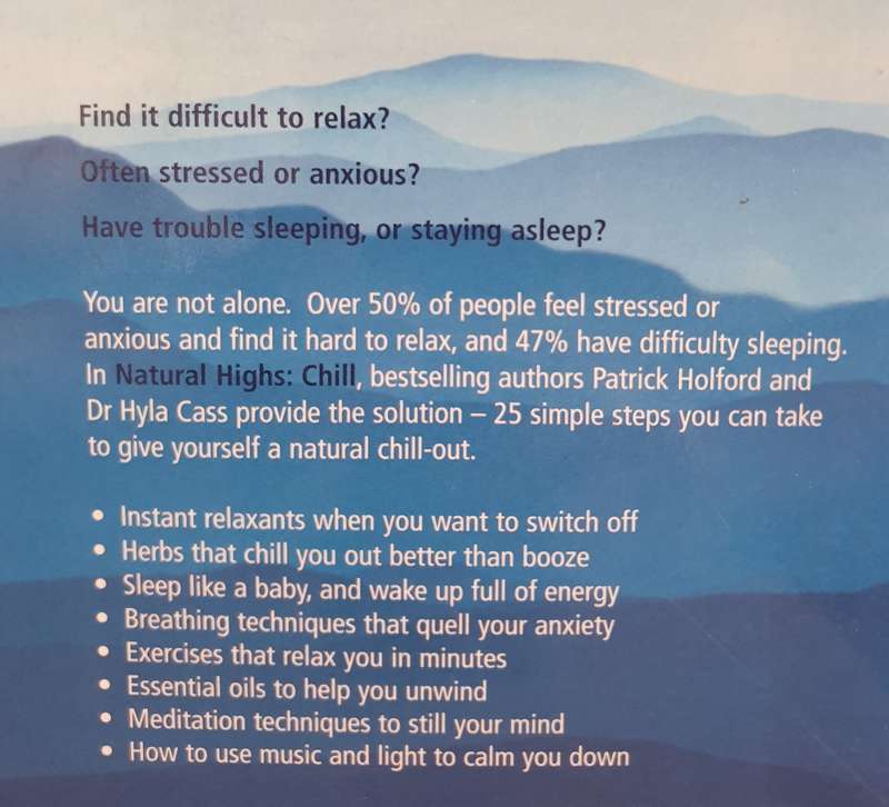 Natural Highs - Chill - 25 ways to relax and beat stress: Patrick Holford, Dr Hyla Cass (Paperback)