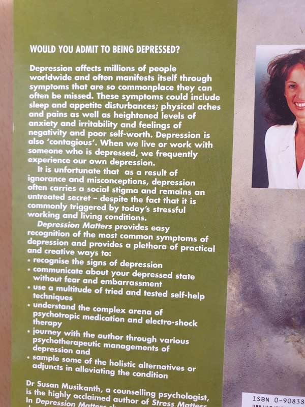 Depression Matters: Dr Susan Musikanth (Paperback)