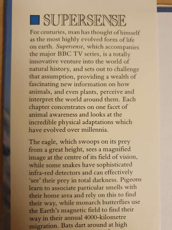 Supersense - Perception in the animal world: John Downer (Hardcover)