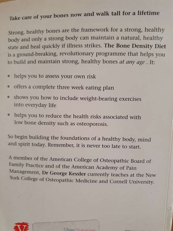 The Bone Density Diet : Dr George Kessler (Paperback)