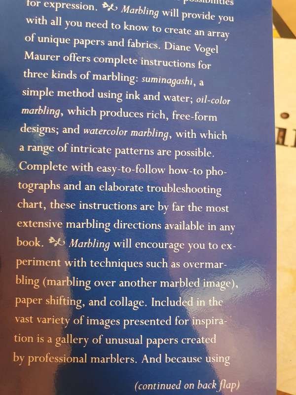 Marbling - A Complete Guide to Creating Beautiful Patterned Papers & Fabrics: Diane Vogel
