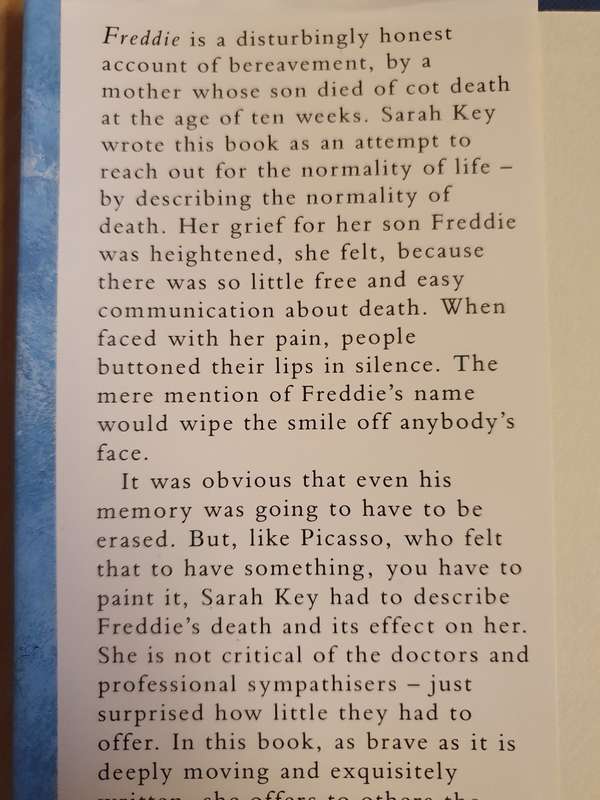 Freddie - A diary of a cot death: Sarah Key (Hardcover)