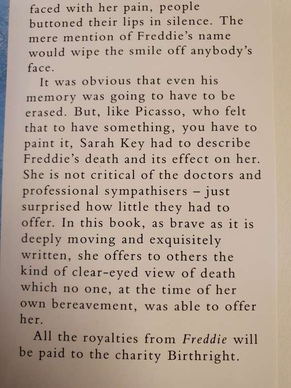 Freddie - A diary of a cot death: Sarah Key (Hardcover)