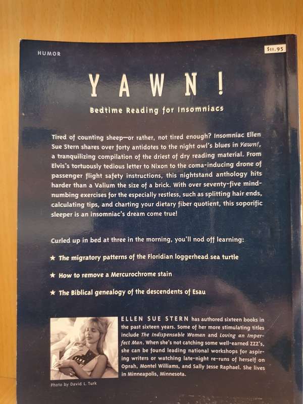 Yawn - Bedtime Reading for Insomniacs by Ellen Sue Stern (Paperback)