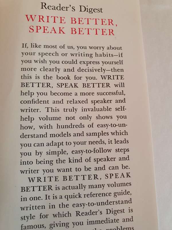 Reader`s Digest Write Better, Speak better (Hardcover)