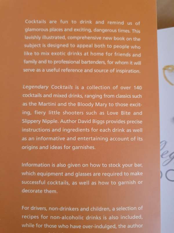 Legendary Cocktails: David Biggs (Paperback)
