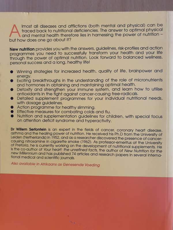 New Nutrition : Dr Willem Serfontein (Paperback)