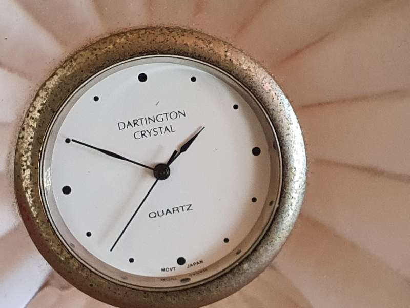 Vintage Dartington Glass Clock (Made in Japan)