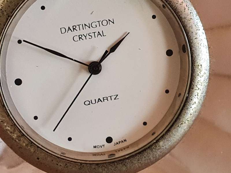 Vintage Dartington Glass Clock (Made in Japan)