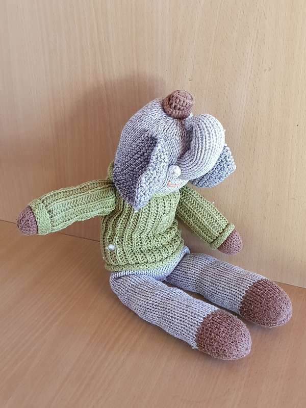 Knitted Elephant - 35cm x 10cm