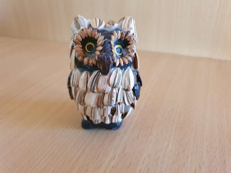 Small Shell Owl Figurine  (8cm x 5cm)