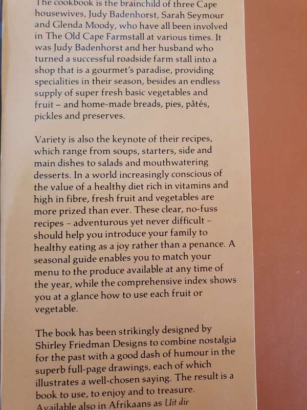 The Old Cape Farmstall Cookbook: Judy Badenhorst, Glenda Moody, Sarah Seymour (Hardcover)