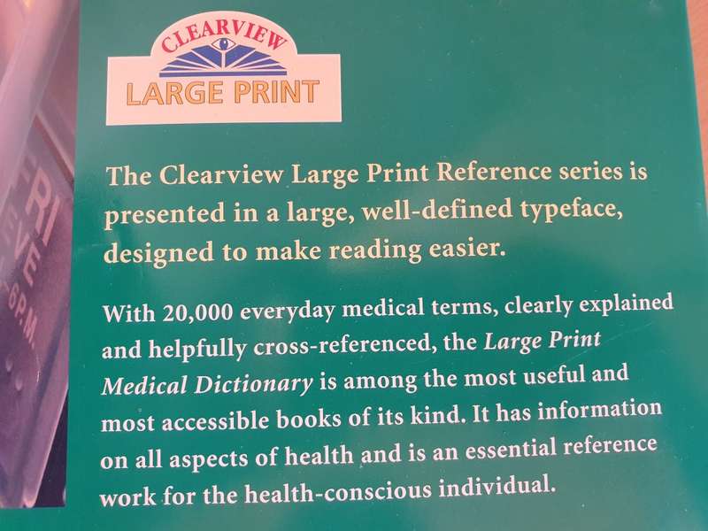 Clearview Medical Dictionary (Paperback) Large Print