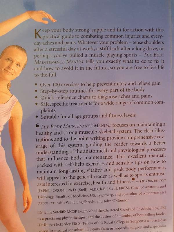The Body Maintenance Manual : Dr Jenny Sutcliffe MCSP (Paperback)