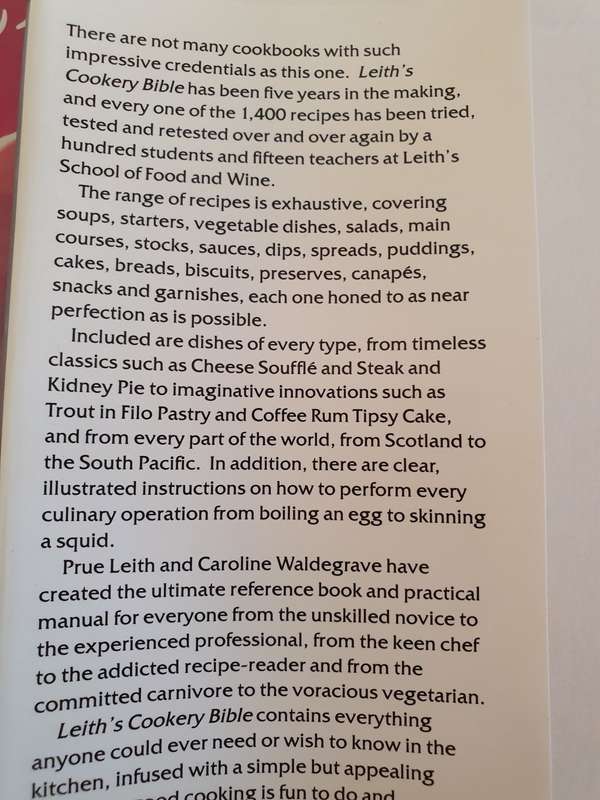 Leith`s Cookery Bible - Prue Leith and Caroline Waldegrave (Hardcover)