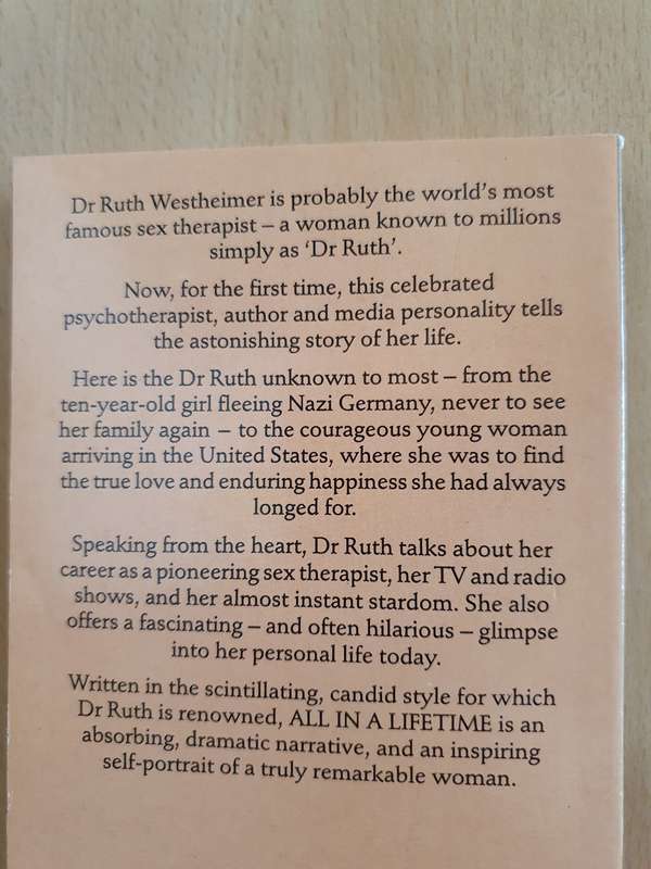 Dr Ruth Westheimer - An Autobiography (Paperback)