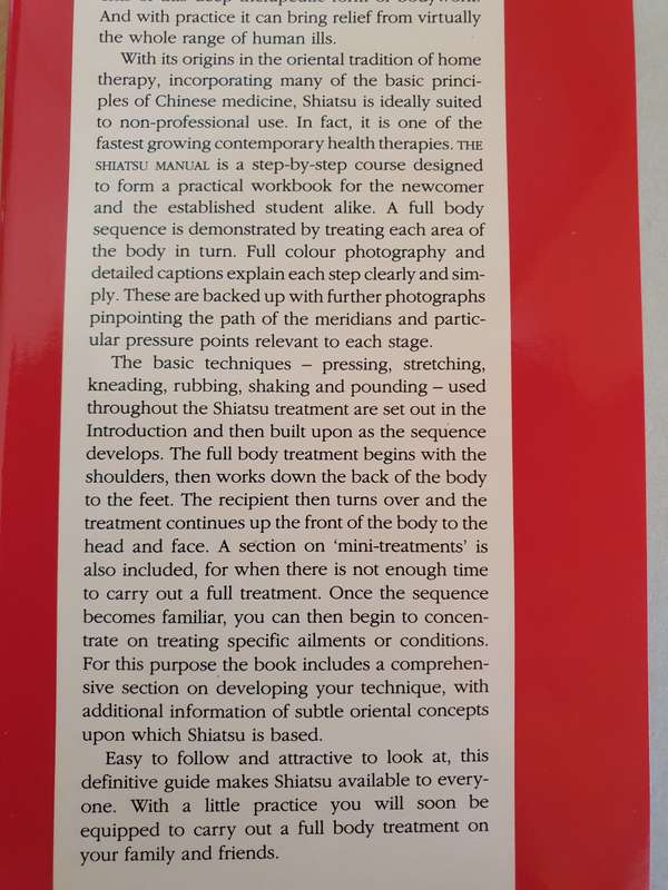 The Shiatsu Manual : Step-by-step techniques for a full body treatment: Gerry Thompson (Hardcover)