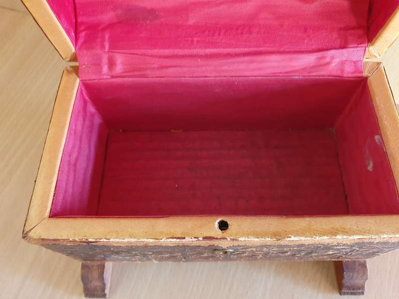 Vintage Genuine Leather Jewelry Box - Made in Spain