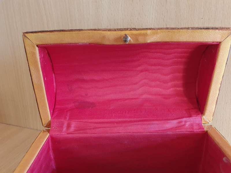 Vintage Genuine Leather Jewelry Box - Made in Spain
