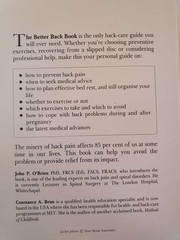 The Better Back Book : Constance A. Bean (Paperback)