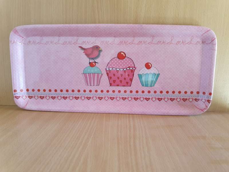 Pink Melamine Cupcake Serving Tray