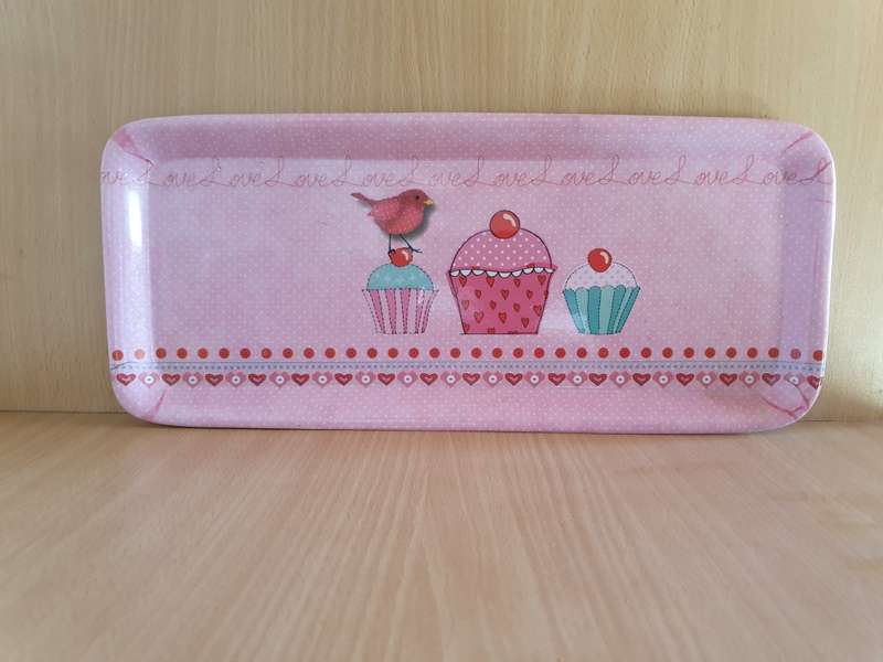 Pink Melamine Cupcake Serving Tray