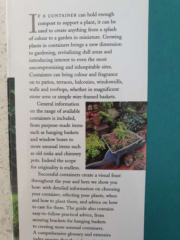 Containers  - Guide to Growing and Displaying Plants in Pots, Window Boxes: David Squire