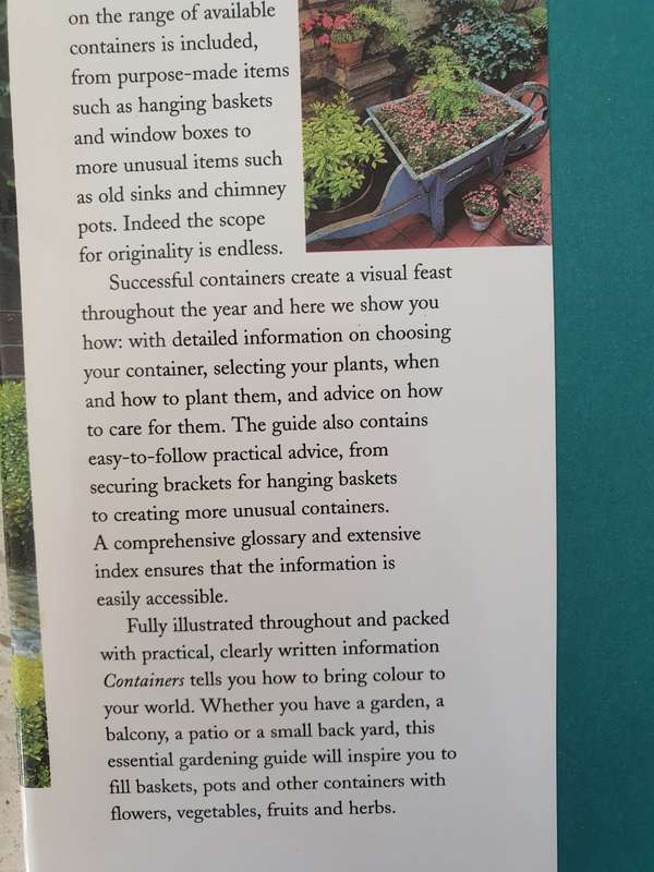 Containers  - Guide to Growing and Displaying Plants in Pots, Window Boxes: David Squire