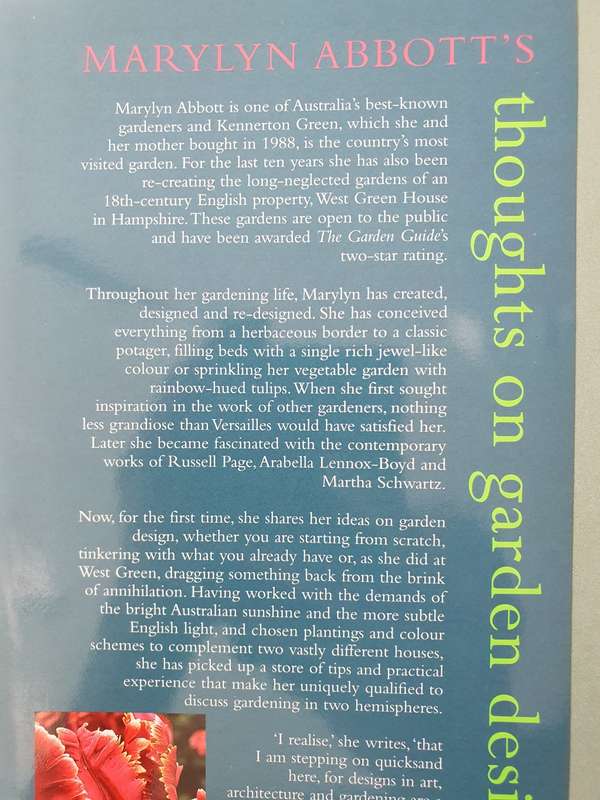Mary Abbott`s thoughts on garden design - Inspiration/style/structure/colour/planting (Hardcover)