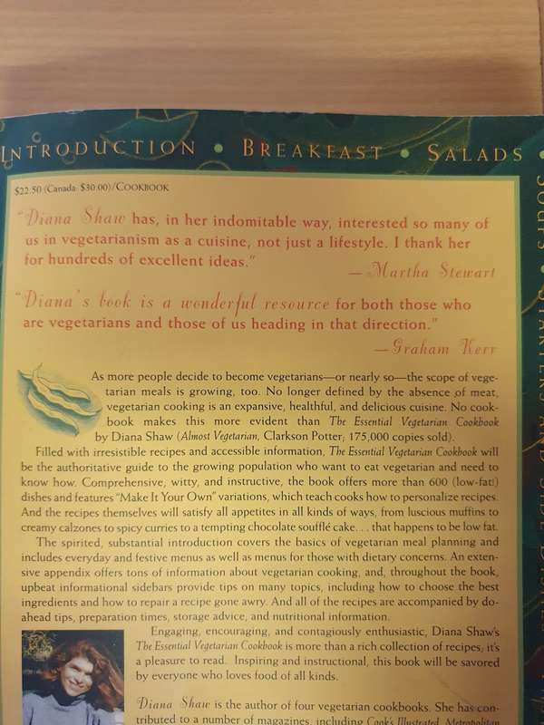 The Essential Vegetarian Cookbook - Your Guide to the Best Foods on Earth: Diana Shaw (Paperback)