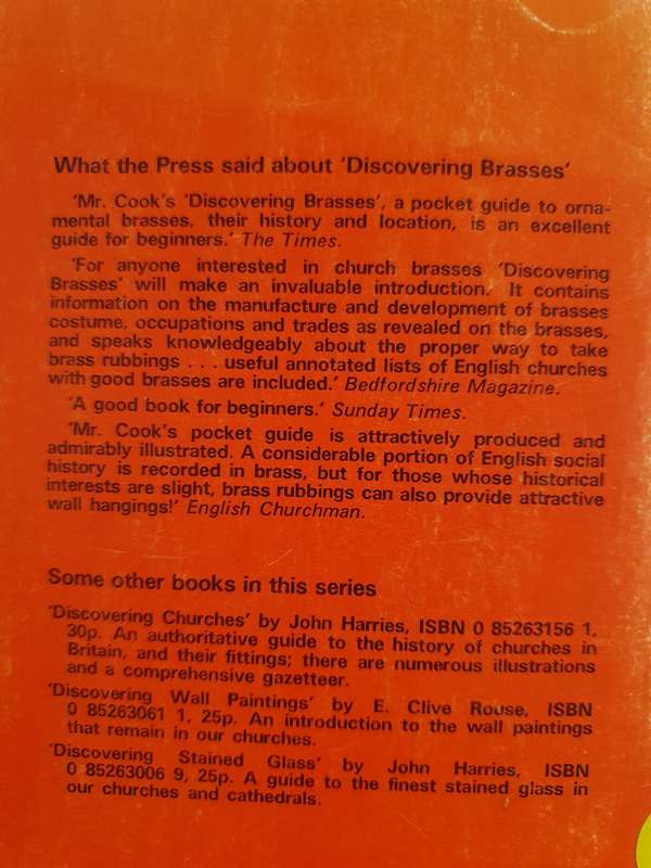 Discovering Brasses and Brass Rubbing - Pocket guide to monumental brasses: Malcolm Cook