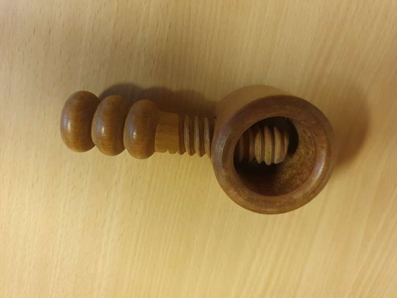 Vintage Wooden Screw Style Nutcracker
