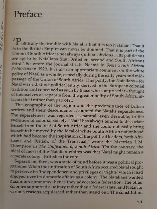 Natalians First - Separatism in South Africa 1909-1961: P.S. Thompson (Hardcover)