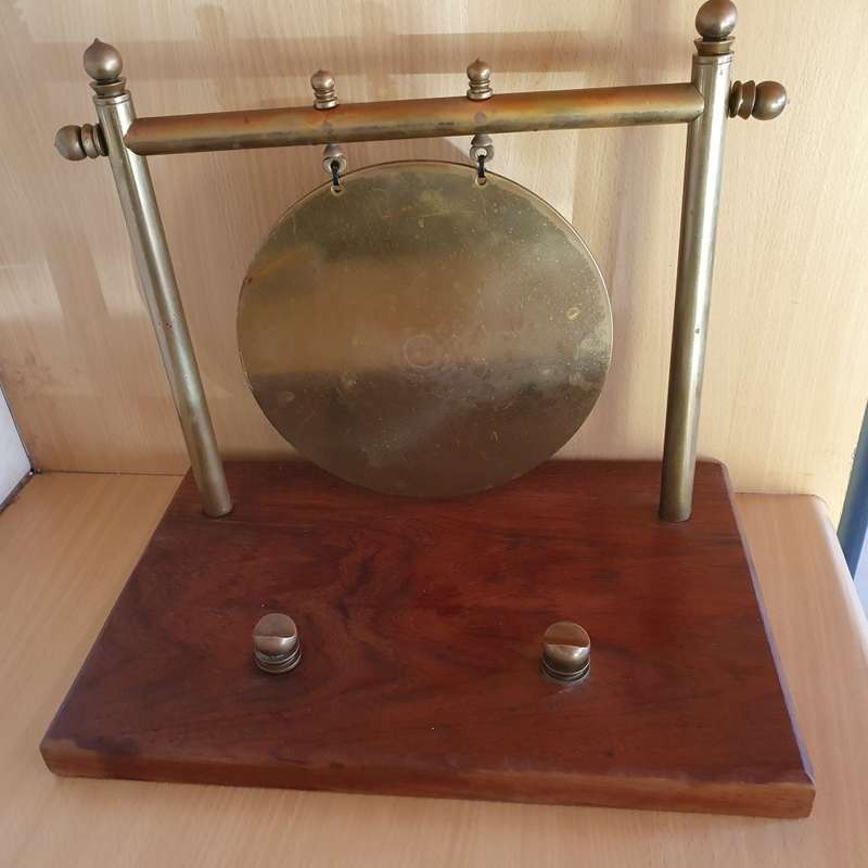 Vintage Brass & Wooden Gong