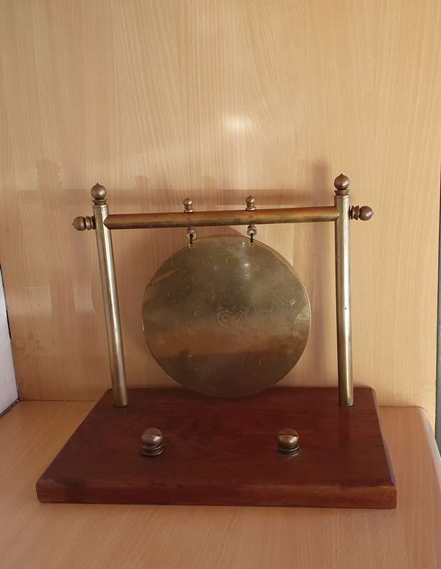 Vintage Brass & Wooden Gong