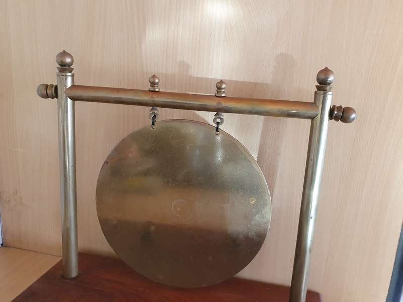Vintage Brass & Wooden Gong