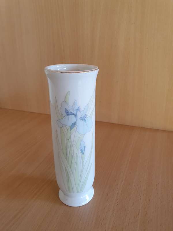 Floral Ceramic Vase - height 16cm width 5cm