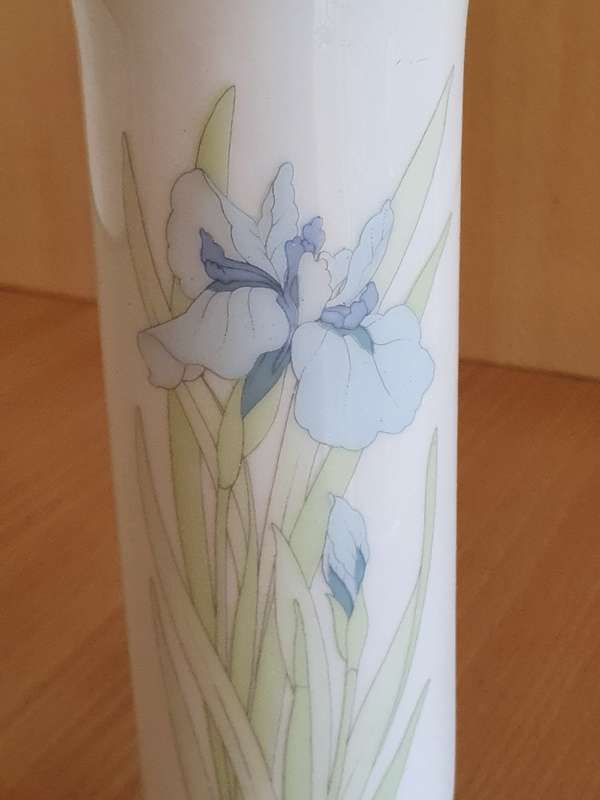 Floral Ceramic Vase - height 16cm width 5cm