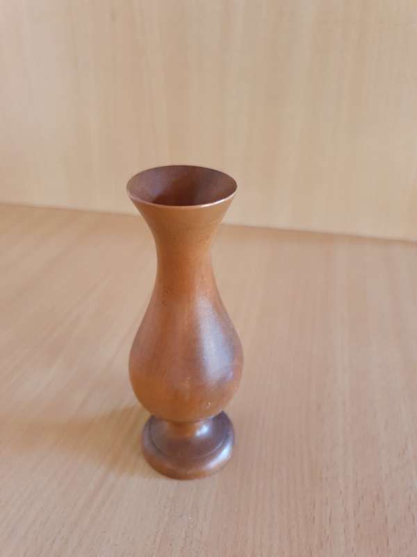Small Wooden Vase - height 12cm width 7cm