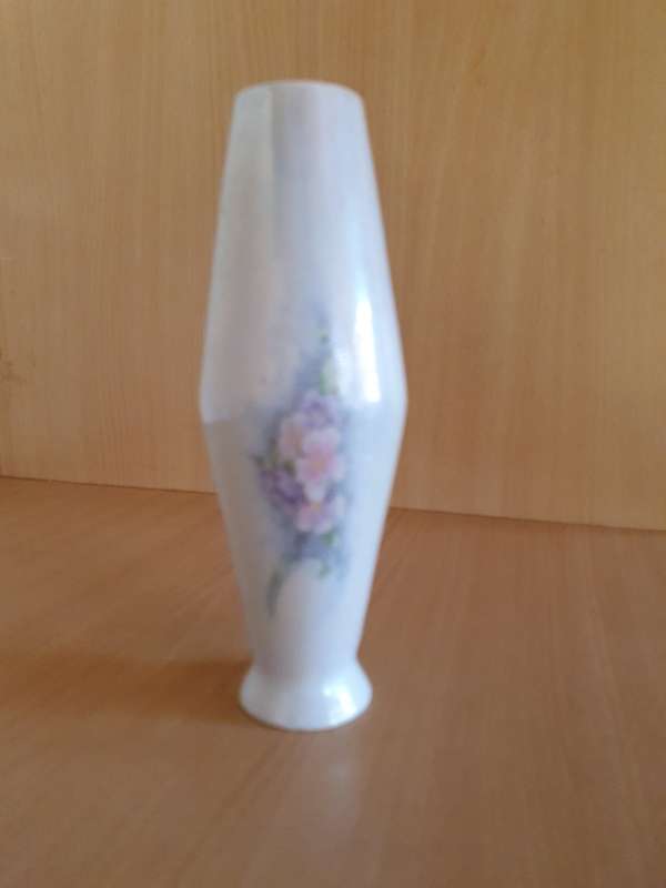 Floral Ceramic Vase - height 19cm width 9cm