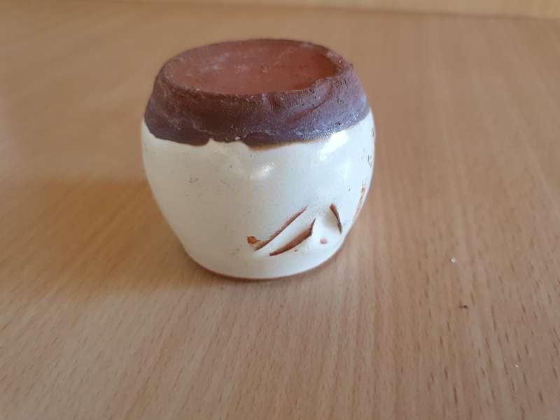 Miniature Terracotta Vase/Planter - width 5cm height 5cm