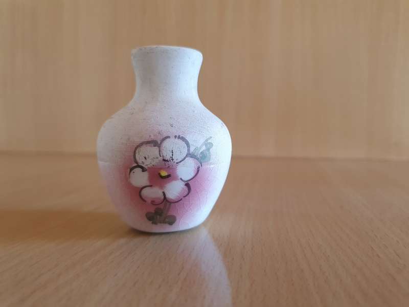 Miniature Floral Vase - height 7cm width 7cm