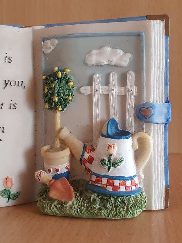 `My Grace is Sufficient For You`... - Small CeramicnBook Display Ornament (11cm x 8cm)