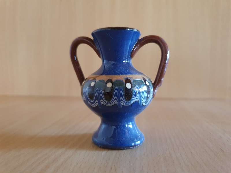 Miniature Ceramic Vase - height 7cm width 6cm