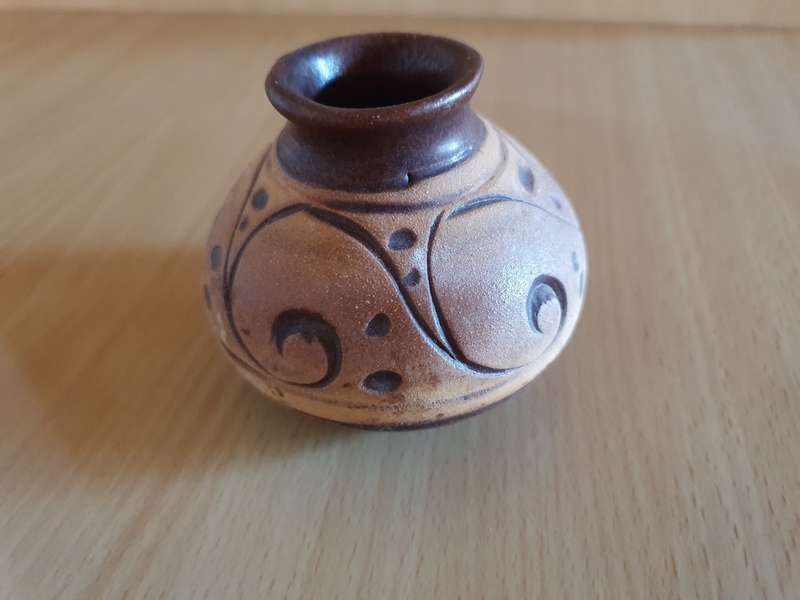 Small Stoneware Vase - height 6cm width 10cm
