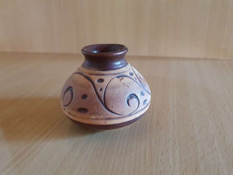 Small Stoneware Vase - height 6cm width 10cm
