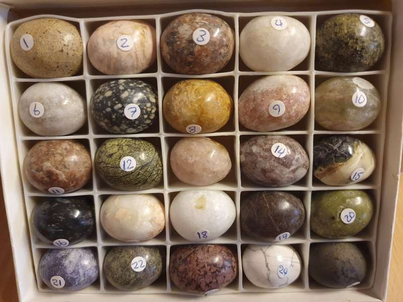 25 Piece Marble Eggs - Gemstones of Zimbabwe