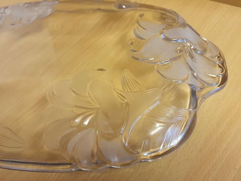 Vintage Glass Platter (39cm x 26cm)